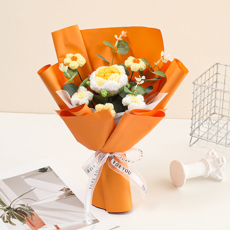 💐Mother's Day Special Sale 50% OFF!💕Handmade Delicate Crochet Flower Bouquet