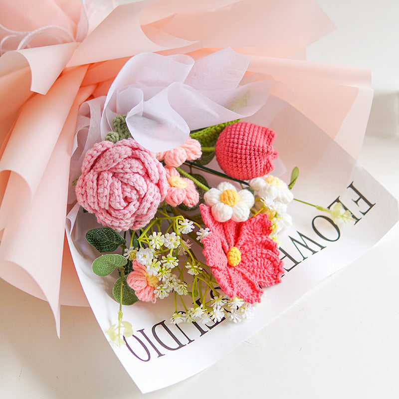 💐Mother's Day Special Sale 50% OFF!💕Handmade Delicate Crochet Flower Bouquet