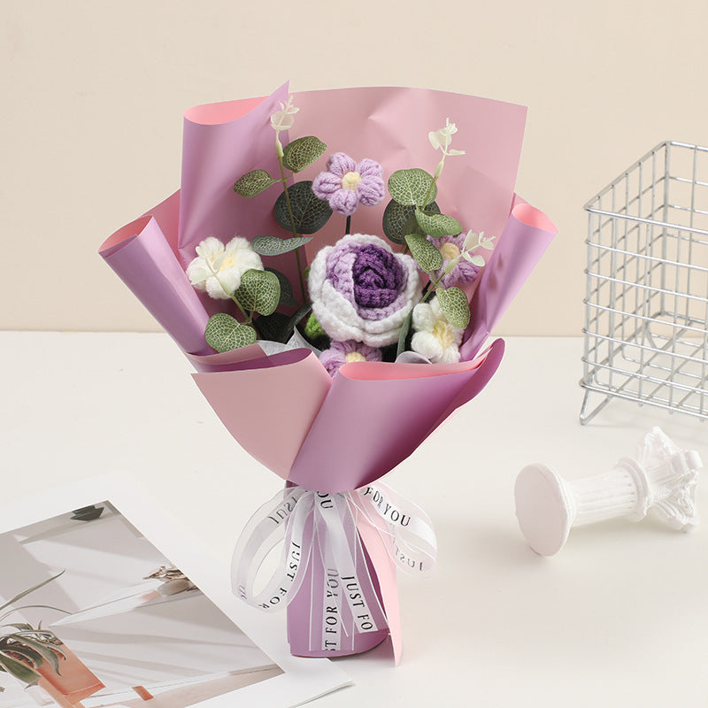 💐Mother's Day Special Sale 50% OFF!💕Handmade Delicate Crochet Flower Bouquet