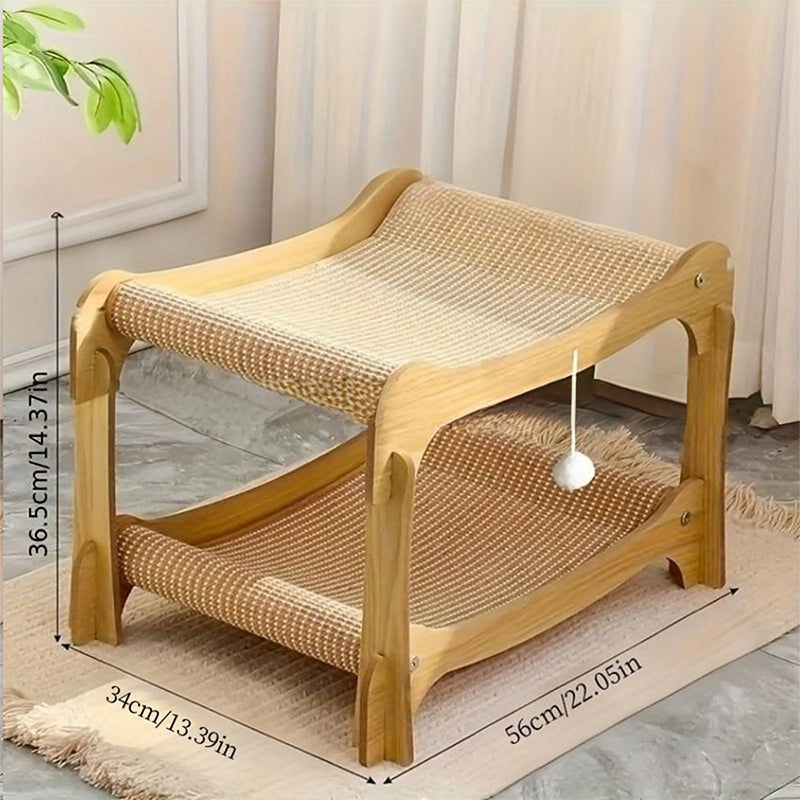 🐱 50% OFF NOW! ⏰ 2-in-1 Sisal Cat Scratching Lounger – Scratching & Lounging, Durable Sisal & Space-Saving 🛏️