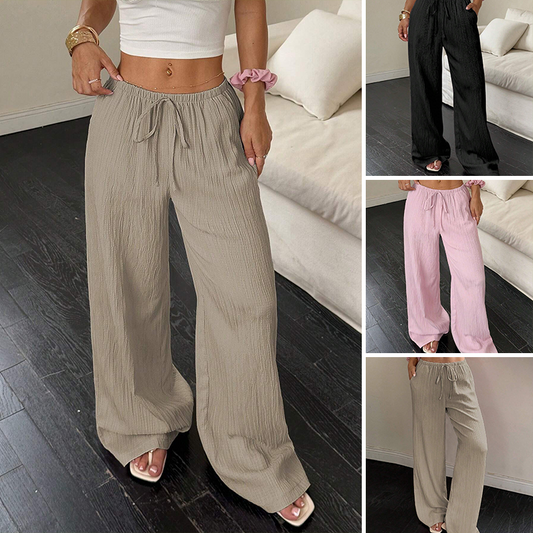 💜 LAST DAY PROMOTION - 50%OFF 💜Versatile Solid Color Wide Leg Pants