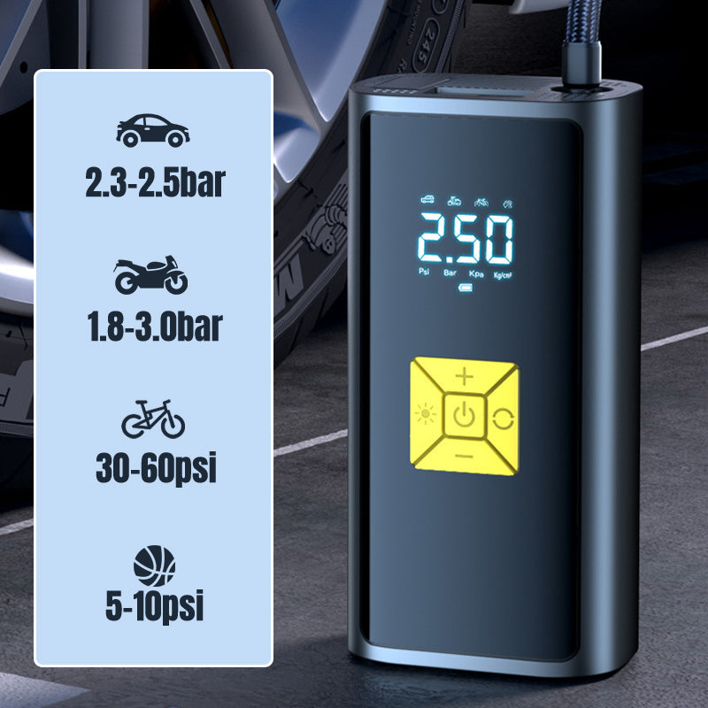 Portable Electric Car Air Pump with Digital Pressure Gauge