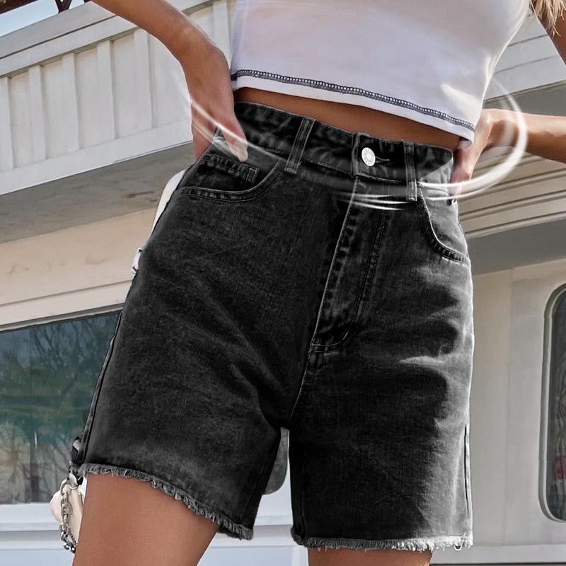 👖LIMITED-TIME 50% OFF! ✨Women's Classic Solid Color High-Waist Shorts