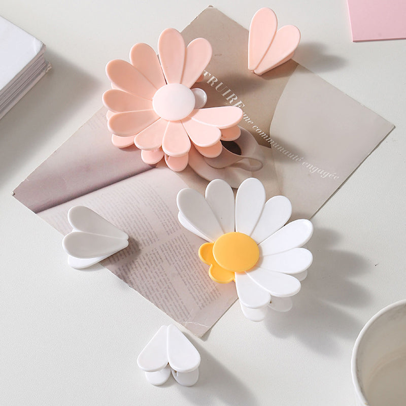 🏆 Last Day Special Price £6.99 !🌸Magnetic Daisy Blossom Sealing Clip Set
