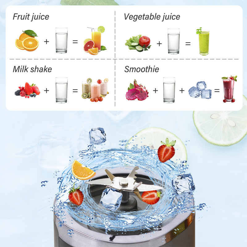 Cordless Portable Blender —Protein Shakes, Frozen Slushies, Crushed-Ice Cocktails, Frappes and Iced Lattes