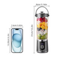 Cordless Portable Blender —Protein Shakes, Frozen Slushies, Crushed-Ice Cocktails, Frappes and Iced Lattes