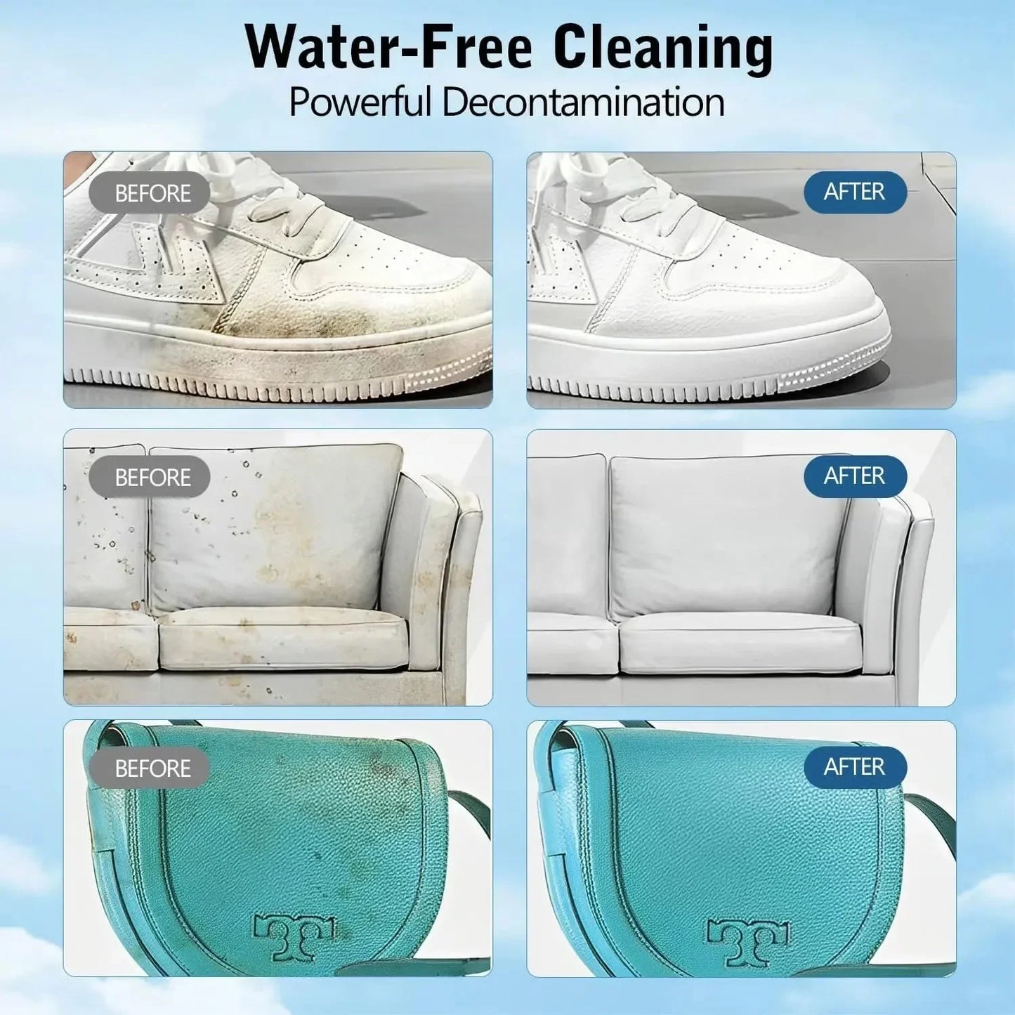 ⏳Limited-time Special Price ￡7.99!!🧼No-Wash Shoe & Leather Cleaner Cream - Stain Remover with Sponge