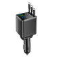 🔋📱Fast Charging 7-in-1 Retractable Fast Car Charger with Voltage Display – USB-C For Android&Lighting For APPLE