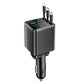 🔋📱Fast Charging 7-in-1 Retractable Fast Car Charger with Voltage Display – USB-C For Android&Lighting For APPLE