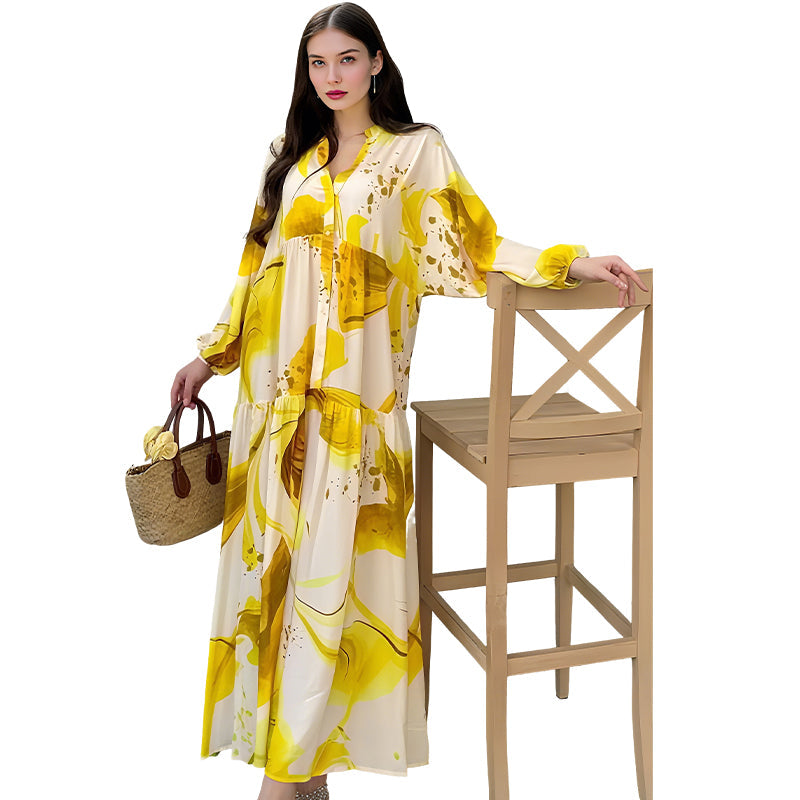 ⏳LAST DAY SALE 70% OFF💕Women’s Floral V-Neck Maxi Dress