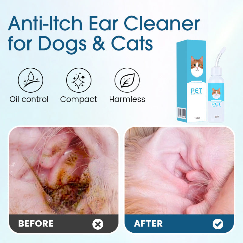 🐱🐶Ear cleaner, Relieves itching in cats & dogs