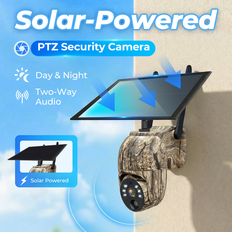 🥳2026 HOT SALE🥳Solar-Powered PTZ Security Camera