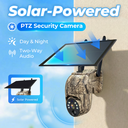 🥳2026 HOT SALE🥳Solar-Powered PTZ Security Camera