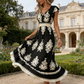 ⏳Limited-time 50% OFF⏰Women's V-Neck Baroque Print Flowy Maxi Dress👗
