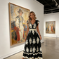 ⏳Limited-time 50% OFF⏰Women's V-Neck Baroque Print Flowy Maxi Dress👗