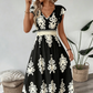 ⏳Limited-time 50% OFF⏰Women's V-Neck Baroque Print Flowy Maxi Dress👗