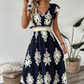 ⏳Limited-time 50% OFF⏰Women's V-Neck Baroque Print Flowy Maxi Dress👗