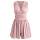 ⏳Time-Limited Special⏰Women's Sleeveless V-Neck Ruched Waist Romper