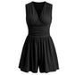 ⏳Time-Limited Special⏰Women's Sleeveless V-Neck Ruched Waist Romper
