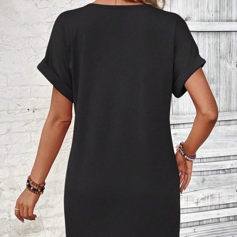👗 50% OFF NOW! ⏰ Women's Fashion V-Neck Button Dress – Timeless Solid Colors, Soft Fabric & Rolled Sleeves – Flattering, breathable & perfect for work, brunch or summer days 🌸