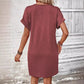 👗 50% OFF NOW! ⏰ Women's Fashion V-Neck Button Dress – Timeless Solid Colors, Soft Fabric & Rolled Sleeves – Flattering, breathable & perfect for work, brunch or summer days 🌸