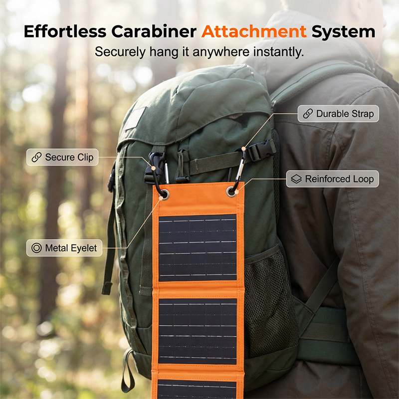 Portable Solar Panel with USB Charging