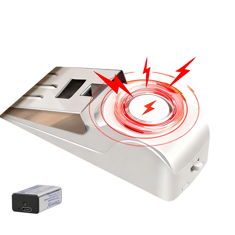 Door Stopper Alarm with Sound & Light Alert for Home & Travel