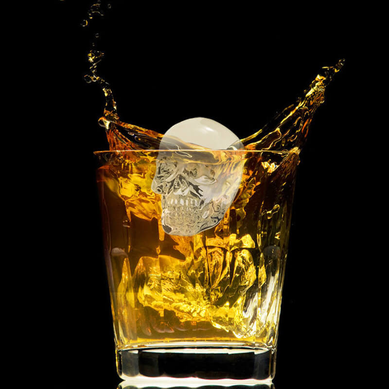🧊 Special Price £8.99 ! 🔥Buy 2 Get 1 Free💀DIY Silicone Skull Ice Cube Tray – Giant Slow-Melt Skull for Whiskey & Cocktails – Food-Grade & Multi-Use Mold 🥃
