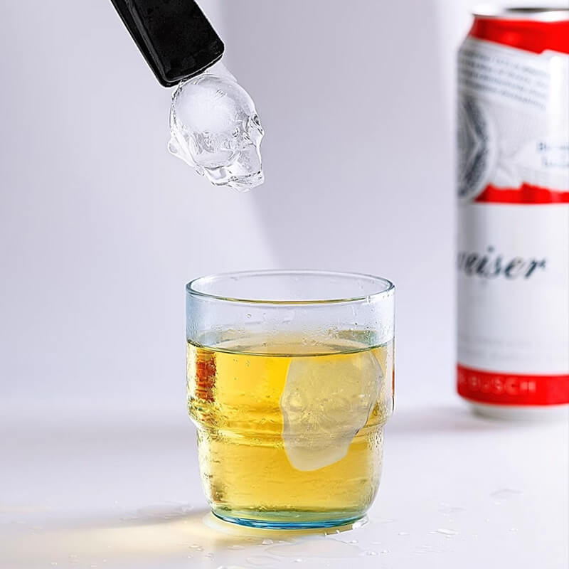 🧊 Special Price £8.99 ! 🔥Buy 2 Get 1 Free💀DIY Silicone Skull Ice Cube Tray – Giant Slow-Melt Skull for Whiskey & Cocktails – Food-Grade & Multi-Use Mold 🥃