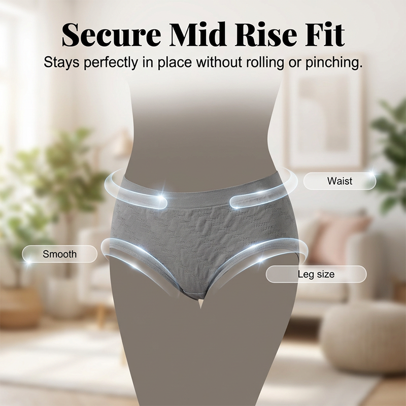 🔥 Hot sale 40% OFF🔥6-Pack Women's Mid-Rise Seamless Comfort Panties