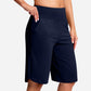 🩳50% OFF LIMITED TIME! ✨Women High Waist Bermuda Yoga Shorts with Side Pockets, Stretch Lightweight Knee-Length Athletic Shorts for Summer Daily & Travel
