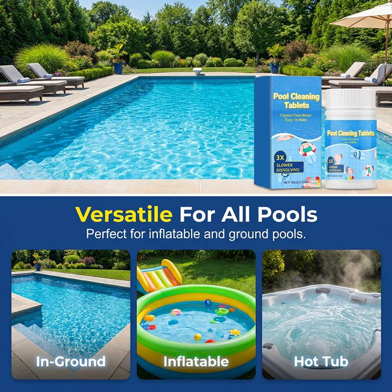 🌊Summer Cool Deal: ONLY ￡8.99!!🌊Pool Cleaning Tablets for Crystal Clear Water