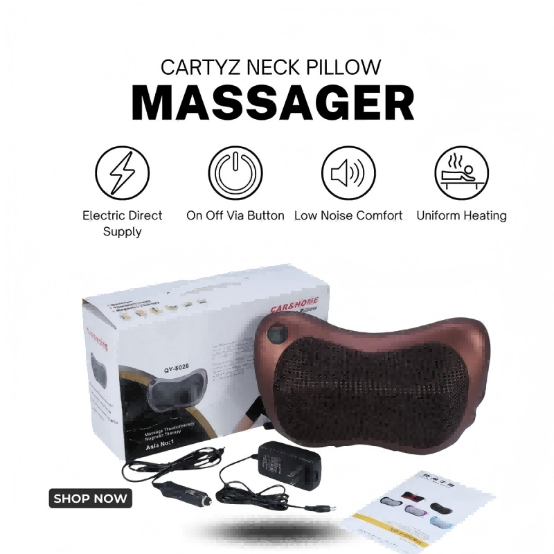 Neck and Back Massager Pillow with 3D Kneading and Heating
