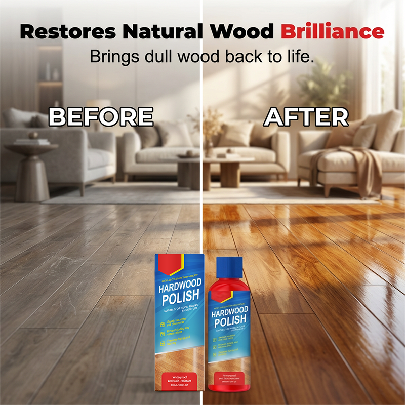 💐Special Price £9.78 ! 🔥Buy 2 Get 1 Free🎁Gloss Wood Floor Polish – Instant Mirror Shine ✨🪵【Limited Offer】