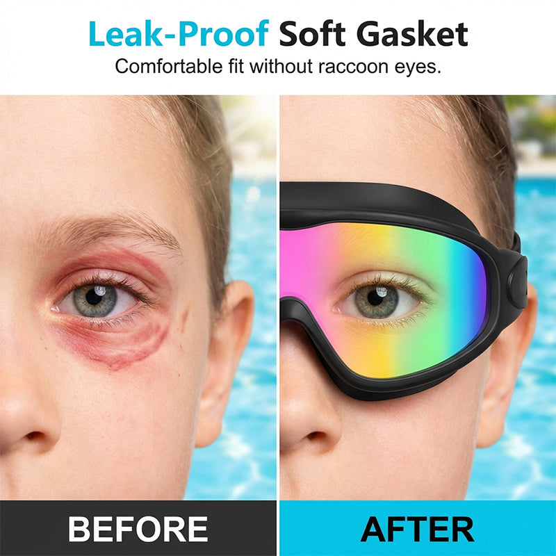 Anti-Fog Swimming Goggles with Earplugs & Nose Clip
