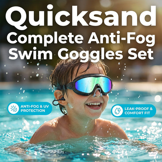 Anti-Fog Swimming Goggles with Earplugs & Nose Clip
