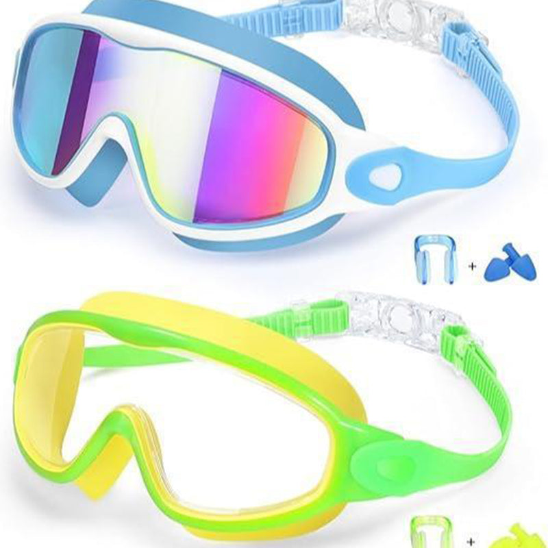 Anti-Fog Swimming Goggles with Earplugs & Nose Clip