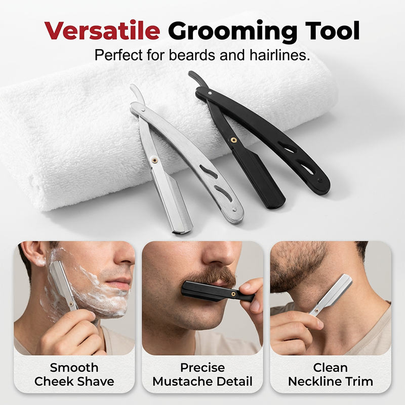 Classic Stainless Steel Folding Straight Razor