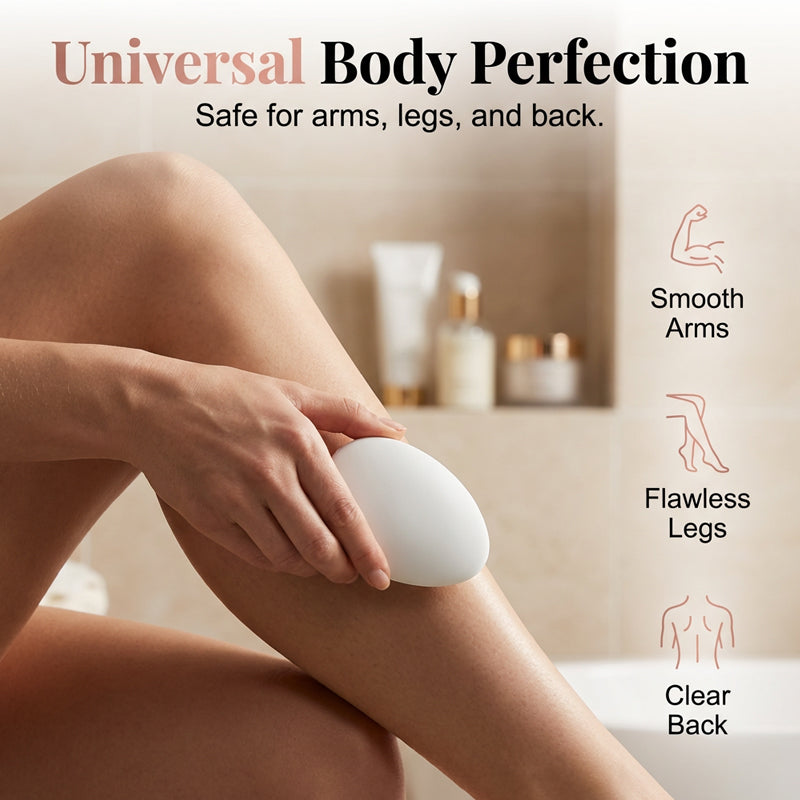 Ergonomic Hair Removal Tool with Protective Cover&Nano Glass Body Hair Remover