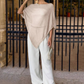 Women's Asymmetrical Cowl Neck Poncho Top