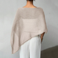 Women's Asymmetrical Cowl Neck Poncho Top
