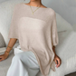 Women's Asymmetrical Cowl Neck Poncho Top
