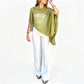 Women's Asymmetrical Cowl Neck Poncho Top