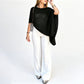 Women's Asymmetrical Cowl Neck Poncho Top