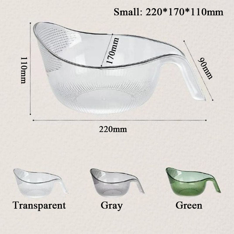 🍚 50% OFF! 🥣 Multipurpose Rice Washing Bowl Strainer with Handle