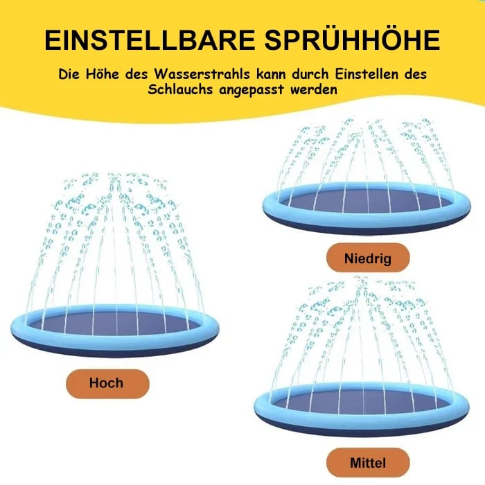 🏊SUMMER HOT SALE 50% OFF NOW! 🌊Foldable Dog Splash Pad🇬🇧 Big Sprinkler Mat for Garden & Beach 🌊☀️ | Non-Slip, Quick-Dry Play Pool for Dogs 🐾 | Folds Flat in Seconds! 🎒🐕
