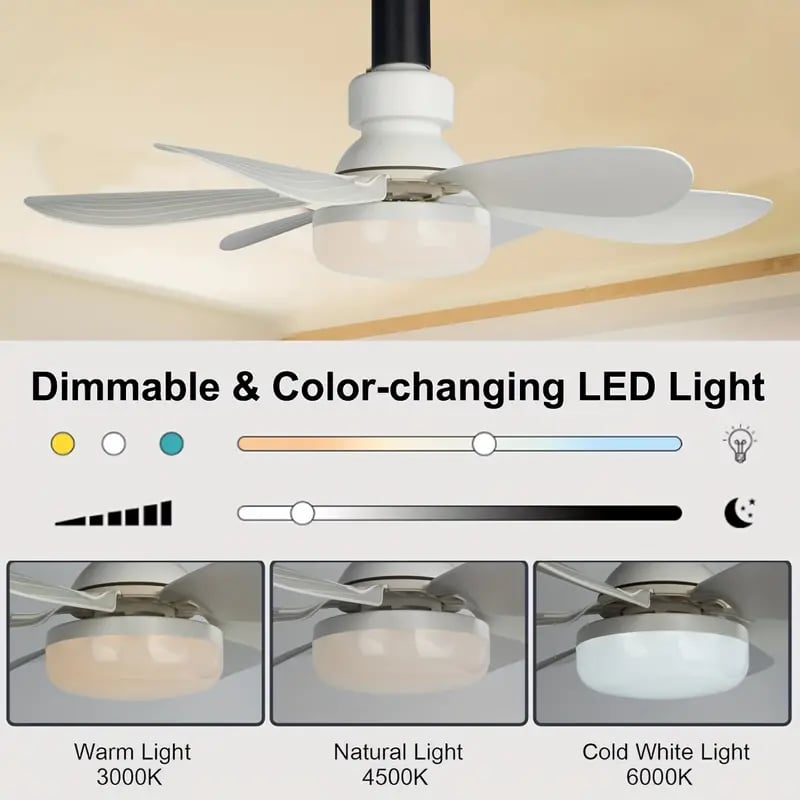 ⏳LAST DAY SALE 49% OFF🔥40W LED Ceiling Fan Light – 20.5” Ultra-Quiet with Remote 🎯 | E27 + FREE B22 Adapter 🔌 | For Bedroom 😴, Kitchen 👩‍🍳 & Garage 🛠️ – UK Ready! 🇬🇧