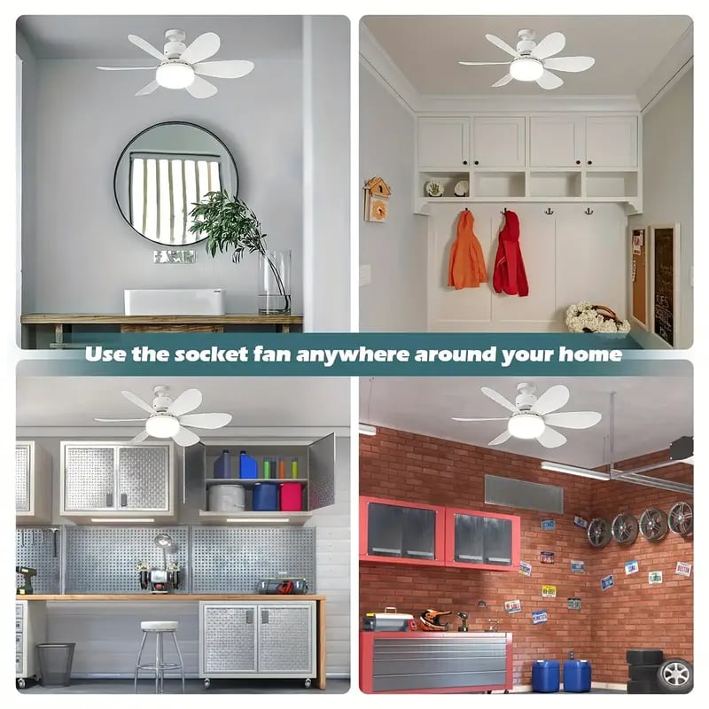 ⏳LAST DAY SALE 49% OFF🔥40W LED Ceiling Fan Light – 20.5” Ultra-Quiet with Remote 🎯 | E27 + FREE B22 Adapter 🔌 | For Bedroom 😴, Kitchen 👩‍🍳 & Garage 🛠️ – UK Ready! 🇬🇧
