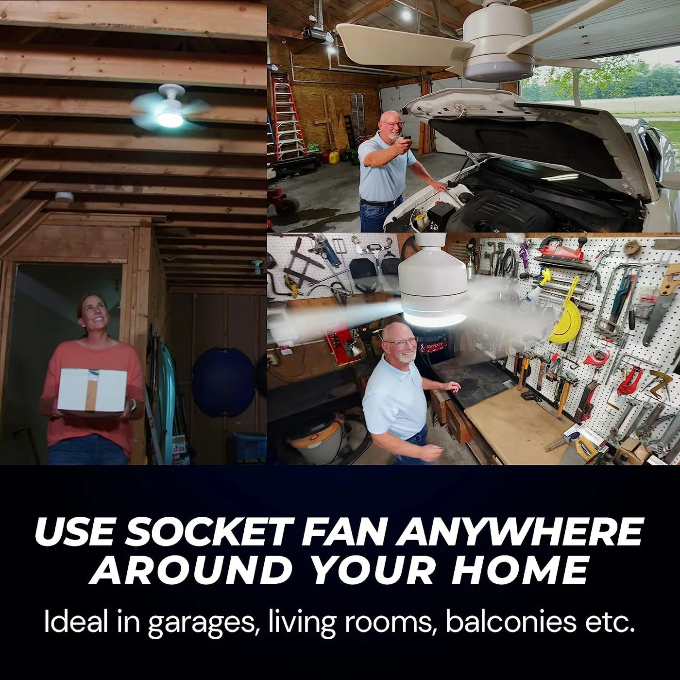 ⏳LAST DAY SALE 49% OFF🔥40W LED Ceiling Fan Light – 20.5” Ultra-Quiet with Remote 🎯 | E27 + FREE B22 Adapter 🔌 | For Bedroom 😴, Kitchen 👩‍🍳 & Garage 🛠️ – UK Ready! 🇬🇧