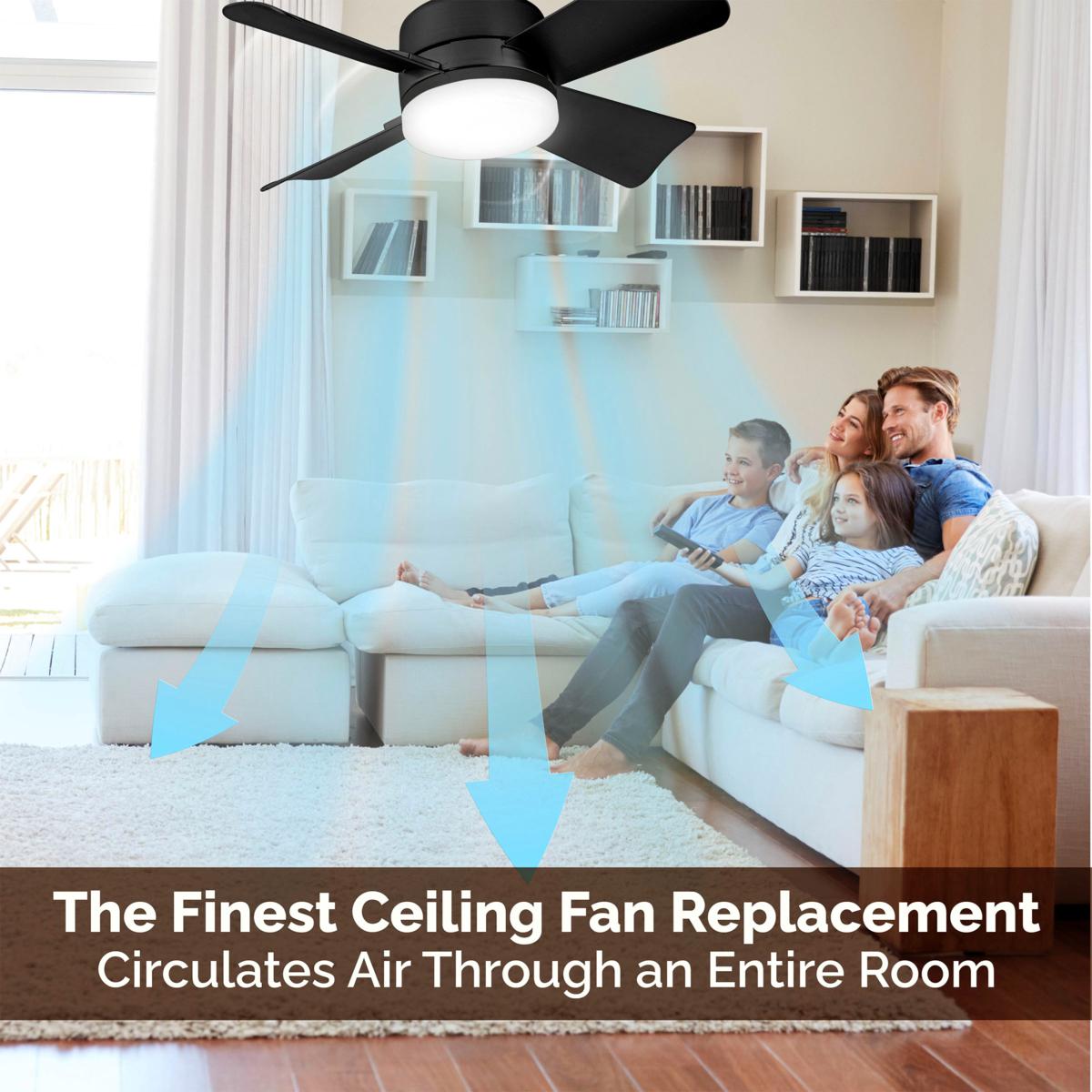 ⏳LAST DAY SALE 49% OFF🔥40W LED Ceiling Fan Light – 20.5” Ultra-Quiet with Remote 🎯 | E27 + FREE B22 Adapter 🔌 | For Bedroom 😴, Kitchen 👩‍🍳 & Garage 🛠️ – UK Ready! 🇬🇧